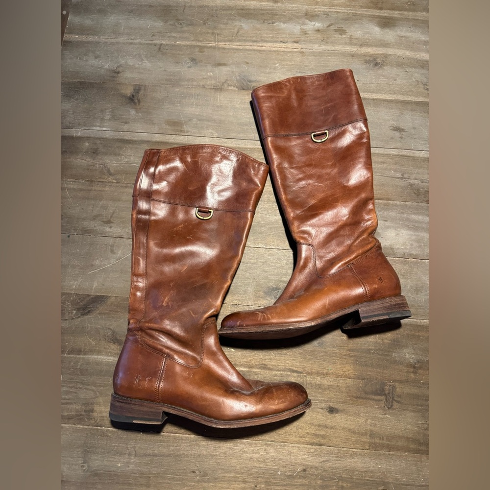 Frye leather boots sz 10
